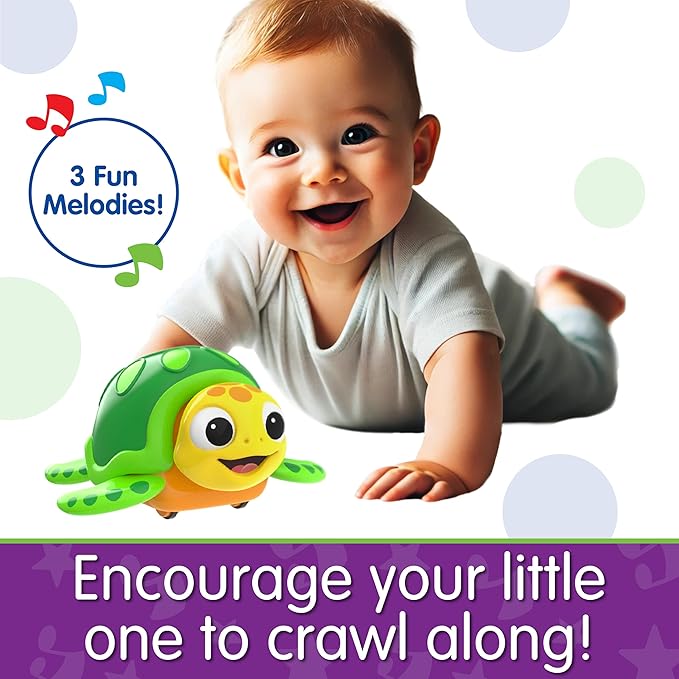 The Learning Journey Crawl About Sea Turtle – Musical Crawling Toy for Babies – Interactive Movement Aid with Songs – Developmental Baby Toy for Ages 6+ Months
