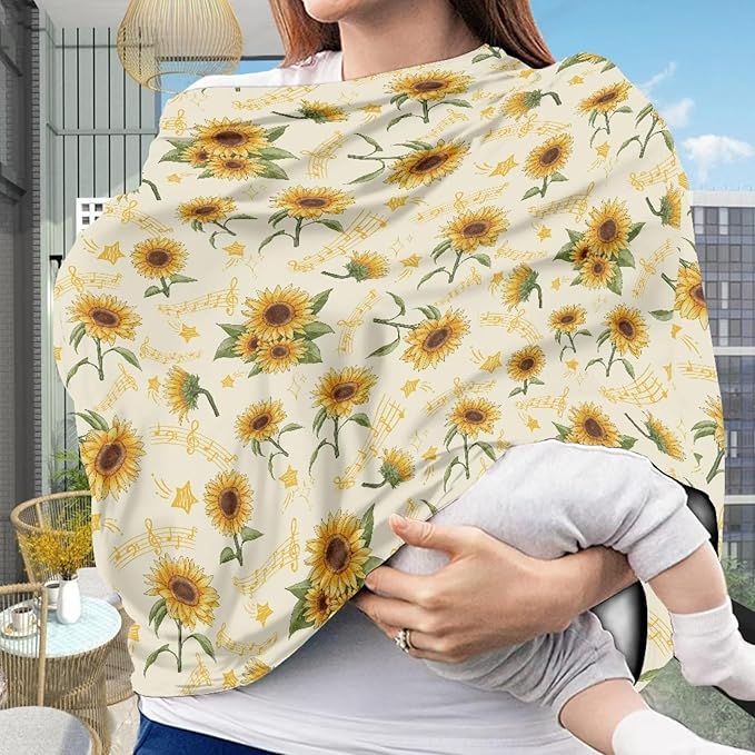 Multi-Purpose Baby Car Seat Cover Protection for Baby Car Seat Nursing Breastfeeding Covers Infant Stroller Cover