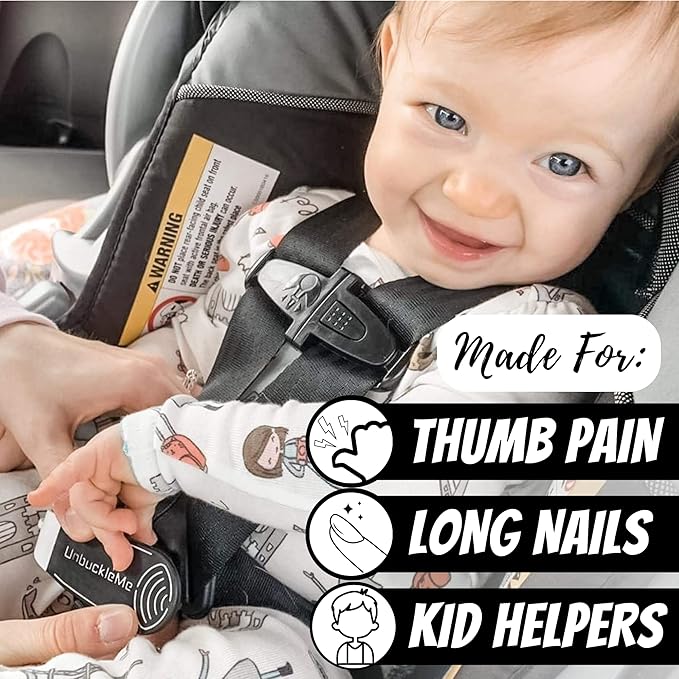 UnbuckleMe Car Seat Buckle Release Tool - Pink & Gray 2 Pack - Buy one for Each Car or Give One to a Friend