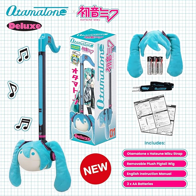 Otamatone Unicorn + Miku Electronic Musical Instrument Portable Synthesizer Collector's Set Deluxe + Regular 2 Pc Set