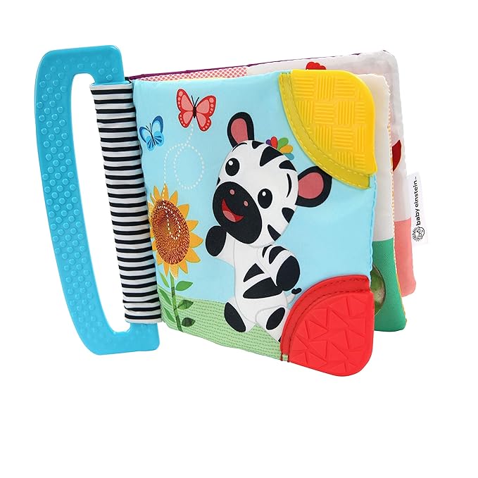 Baby Einstein Curious Explorers Teether Book Take-Along Toy, Ages Newborn +, Multicolored
