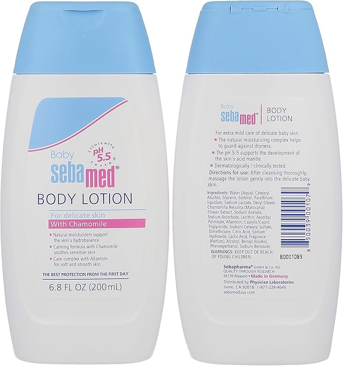 Sebamed Baby Lotion, 6.8-Fluid Ounces Bottles (Pack of 2)