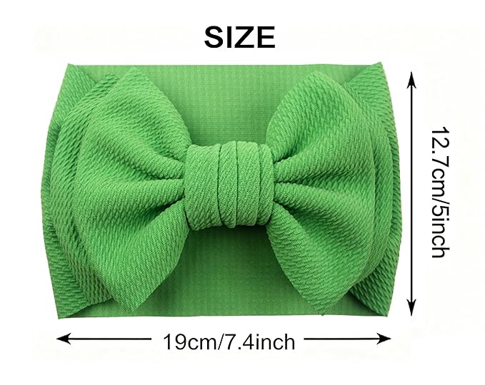 Bows for Baby Girls Headband, Newborn Bows Headbands Baby Hair Bows Hairbands Hair Accessories.(FD104-Light green)