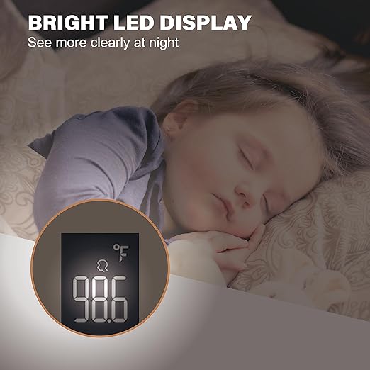 Amplimn Non-Contact Touchless Infrared Digital Forehead Thermometer Bundle for Adults and Babies