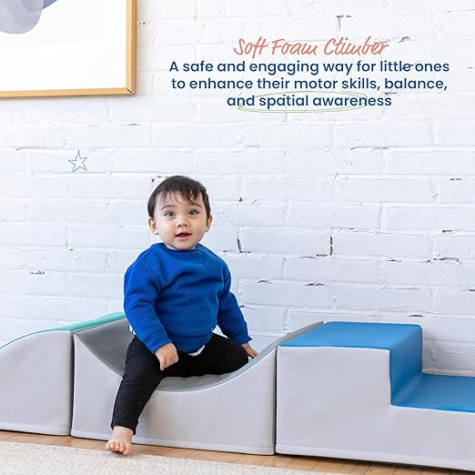 ECR4Kids SoftZone Traversing Trio Climber, Beginner Playset, Contemporary, 3-Piece