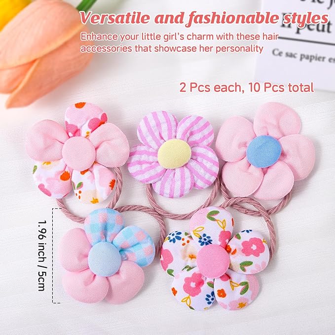 400 Pcs Baby Girls Hair Accessories Set,Baby Girls Hair Ties,Flower Bows Rubber Bands,Hair-friendly Hair Clip,Soft Elastic Hair Bands,Claw Clip(Pink)