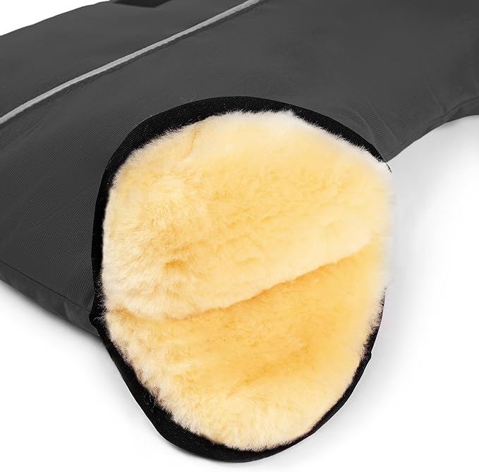 Werner Christ Baby Stroller muff Made of Sheepskin - MOFFY Luxe is The Ideal Hand Warmer for Buggies Made of Medical Fur, Easy to use