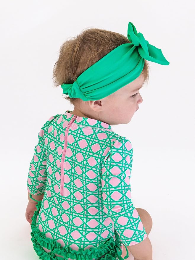 RuffleButts® Girls Swim Bow Headband