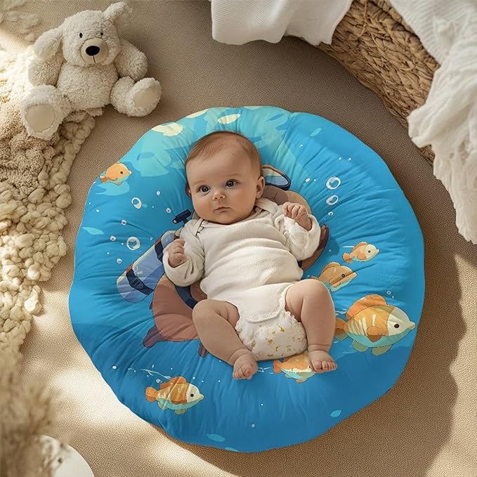 Capybara and Fish Newborn Lounger Cover Removable Cover Ultra Soft Comfortable Lounger Slipcover Protector Cover for Infant Lounger Pillow Breathable and Reusable