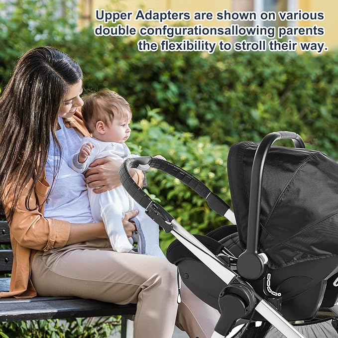 Car Seat Adapter Compatible with Baby Jogger City Select, City Select 2, and City Select LUX Strollers for Graco Strollers Replacement Accessories-Black