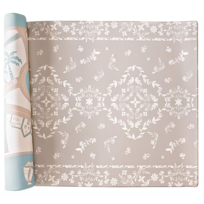 The Shwally PlayMat - Soft Baby Play Mat - Reversible Foam Floor Mat - Waterproof, Wipe-Clean, Durable, Non-Toxic and Hypoallergenic - Large (6.5' X 4.5')