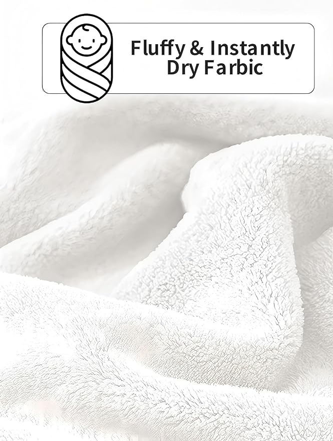 Hooded Baby Towel - Premium Soft Bath Towel for Baby, Newborn,Infant - Ultra Absorbent,Natural Baby Stuff Towel, Soft Coral Velvet Coral Fleece Bath Towel for Boys and Girls (White Bear)
