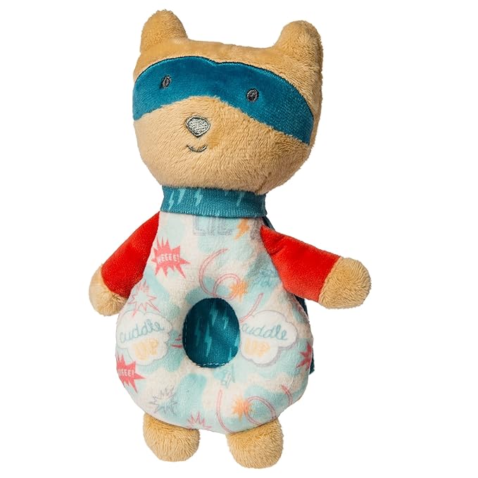 Mary Meyer Soft Ring Baby Rattle, 6-Inches, Lil' Hero
