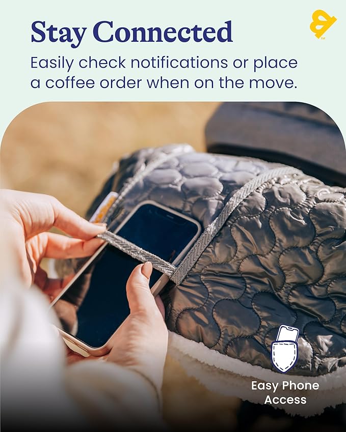 GoldBug Stroller Muff - Baby Essentials for Fall & Winter - Warm Mitten Stroller Accessory