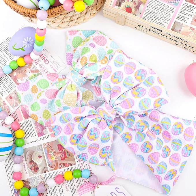 Easter Bows for Girls Hair Bows Bunny Headband 6-12 Months Easter Eggs Headbands for Girls Toddler Hair Accessories Infant Big Bows Elastics Hairbands