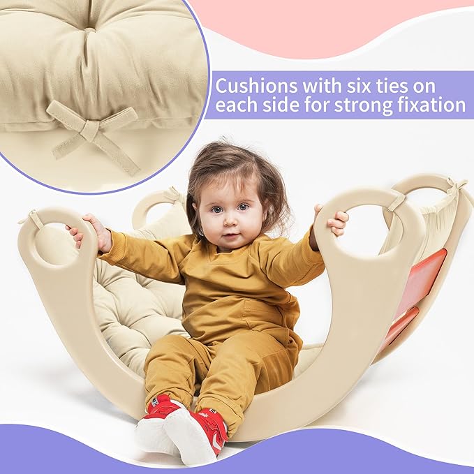 ROYALAY Premium Climbing Arch Cushion for Kids, Arch Cushion Floor Cushion Toddler Nap Mat (43 * 20 * 3 inch, Apricot)