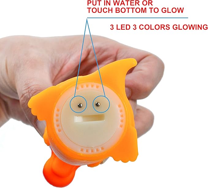 JOYIN 6 Pcs Pre-Filled Easter Eggs with Light-up Floating Dinosaur Bath Toys for Kids Toddlers Easter Eggs Hunt, Basket Stuffers/Fillers, Party Favor, Classroom Prize Supplies