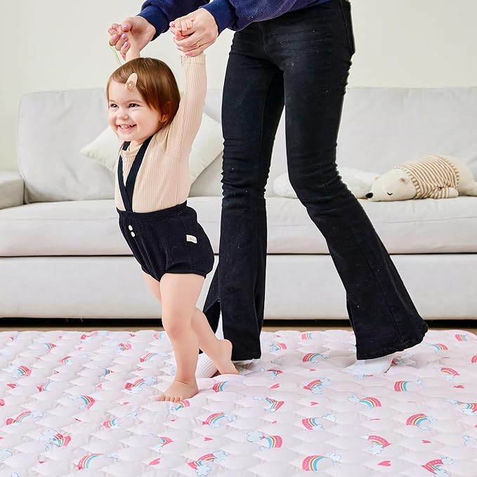 Baby Play Mat, Extra Large&Thick Baby Mat for Floor, Foldable Padded Floor Mat for Baby
