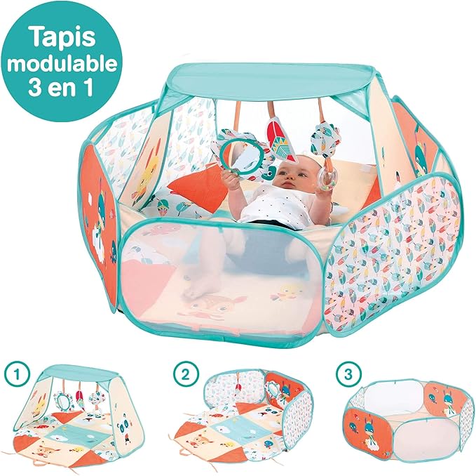 Ludi From Birth Modular - 3 Activity Positions, Play Mat and Play Area-Development of Motor Skills - From 0 Months, 20011, 1 Unit (Pack of 1)
