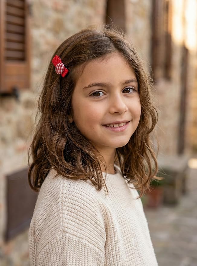 Baby Girl Hair Clips Non Slip for Thin to Thick Hair - No Damage Soft Barrettes for Newborn Infant Toddler - Cute Cartoon Hair Accessories Set (Coral)