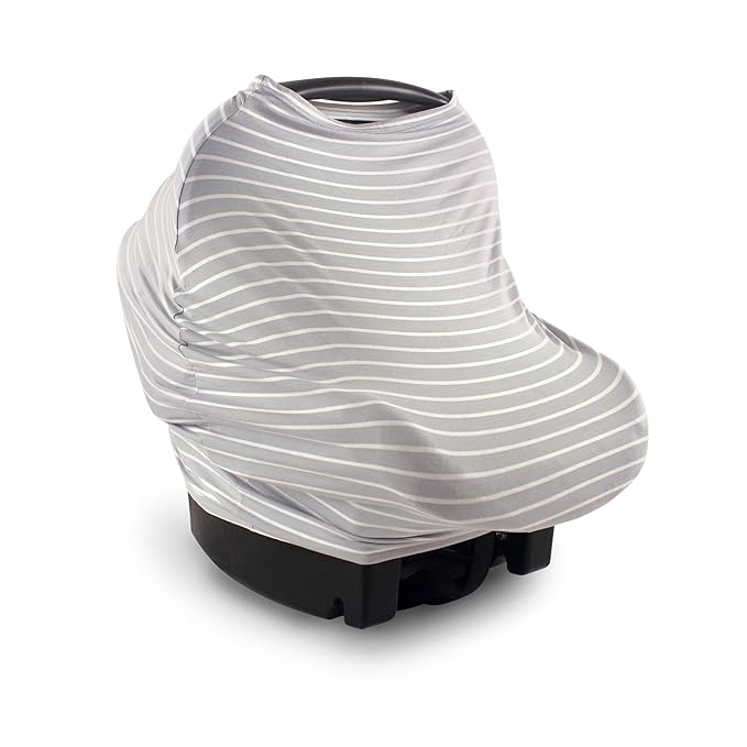 Yoga Sprout Multi Use Car Seat Canopy, Gray Stripes