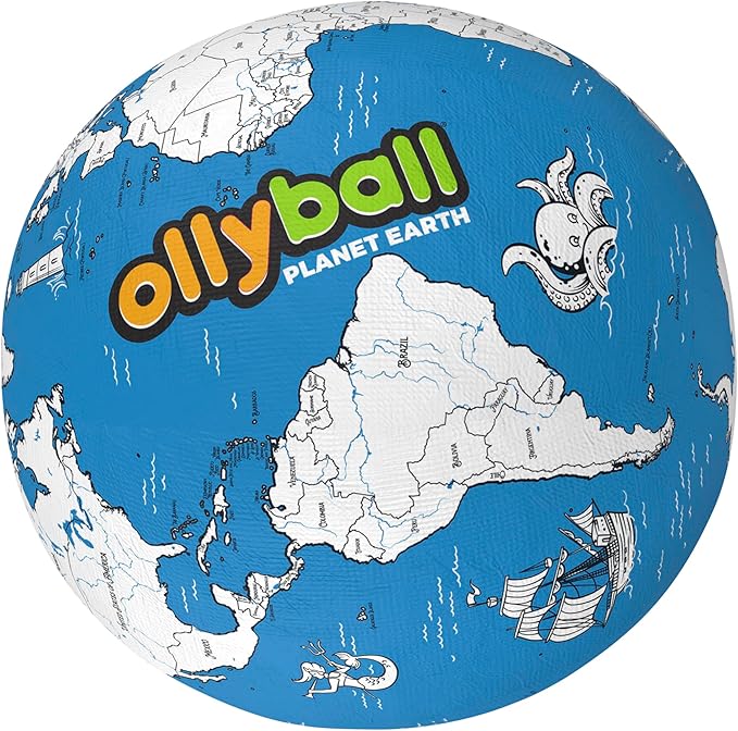 Ollyball Planet Earth Ultimate Indoor Play Ball, Colorful Ball, Suitable for Indoor and Outdoor Use Educational Toy