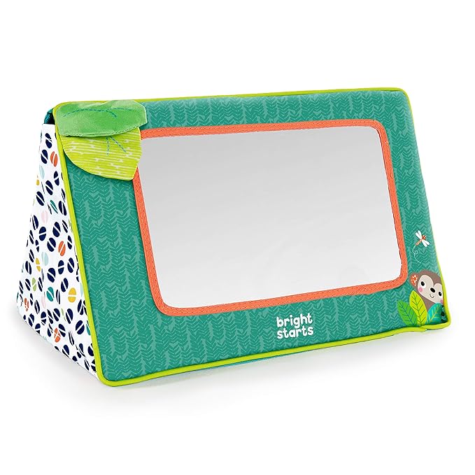 Bright Starts Sit and See Safari Floor Mirror Tummy Time Activity Toy, Ages Newborn + (Pack of 6)