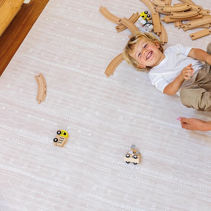 Lillefolk Baby Play Mat for Floor – 6x6ft Dusk | Soft Non Toxic Premium EVA Foam Tiles for Tummy Time, Crawling & Playroom – Waterproof Interlocking Floor Mat for Babies & Toddlers (9 Tiles)