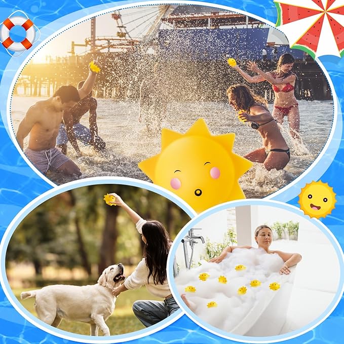 Blueweenly 36 Pcs You are My Sunshine Squirts Bath Toys Swimming Pool Toys Bathtub Favors for Sun Party Birthday Summer Pool Activity Gifts Decorations