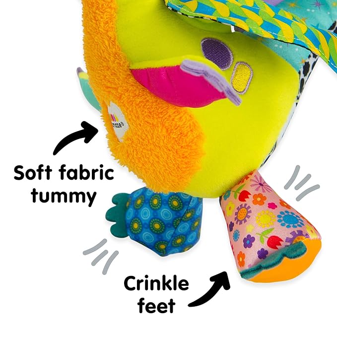 Lamaze Clip On Car Seat and Stroller Toy - Flip Flap Dragon - Crinkle Car Seat Toys and Stroller Toys - Sensory Toys for Babies - Travel Toys for Car - Infant Toys Ages 0 Months and Up