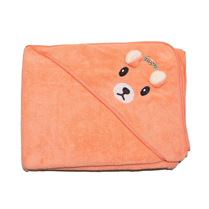 Ioly's Hooded Baby Bath Towels for Newborn Essentials 41" x 41" (Large) Kid Towel with Hood for Babies Toddler Infant Baby Towels with Hood Cosas para Bebes recien nacidos Baby Bath Items (Orange)