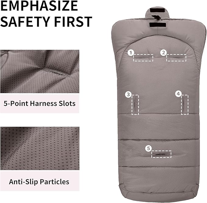 Miracle Baby Bunting Bag for Stroller, Warm Fleece Footmuff with Zippers, Convertible Infant Toddler Sleeping Bag Blanket for Boys Girls
