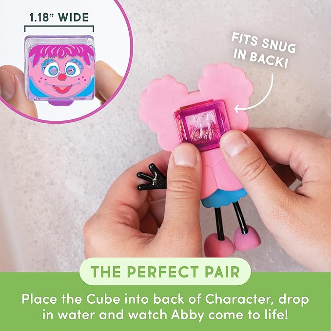 Glo Pals x Sesame Street Water-Activated Light-Up Cubes for Sensory Play (Abby Cadabby - Cubes with Character)