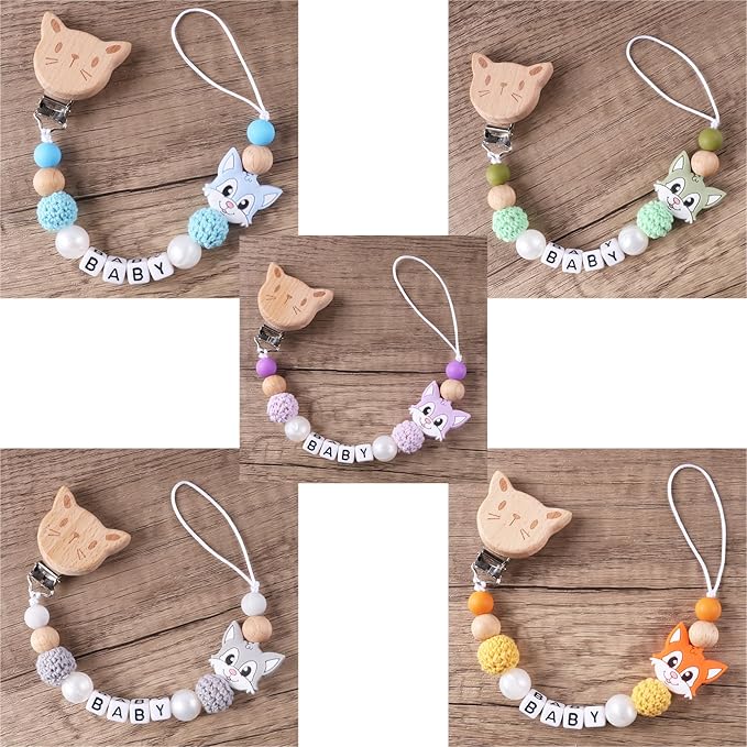 Custom Pacifier Clip with Customized Name Customized Stroller Clip Holder with Name Personalized Pacifier Holder