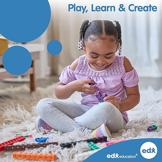 edxeducation Transparent Attribute Blocks - Mini Jar Set of 60 - Colorful, Plastic Shapes - Light Box Accessory - Sensory Play - Math Manipulative for Kids