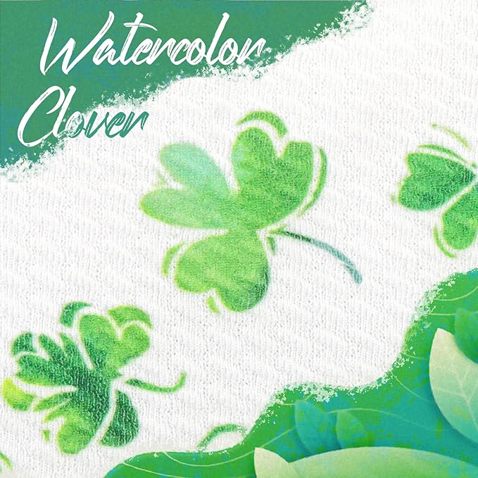 7” Large St Patricks Day Baby Bows Green Shamrock Clover Headbands for Girl Infant White Leaves Tied Bows Hairband St Patricks Hair Accessories Gift