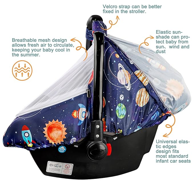 Baby Head Support and Strap Cover for Car Seat, Car Seat Covers for Babies
