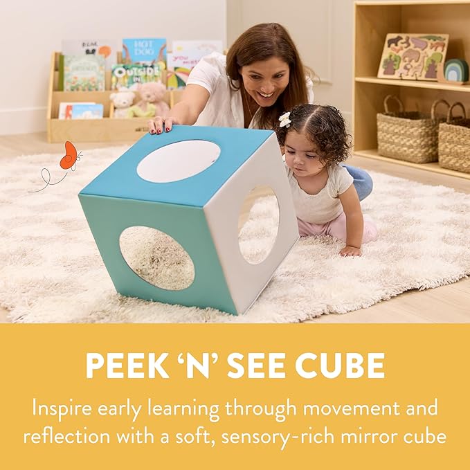 Peek 'n' See Sensory Activity Mirror Cube, Baby Essentials, Contemporary