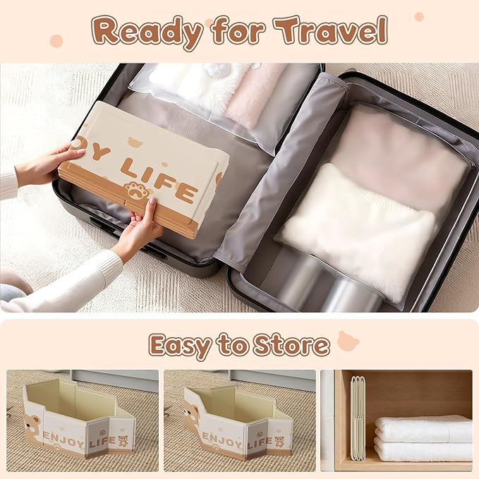 Foldable Baby Bath, Collapsible Baby Bathtub 3M-8Y, Portable Travel Baby Bath Tub with Non-Slip Base, Pop Up Folding Newborn Toddler Shower Tub, Space Saving, Brown