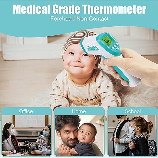 3-Pack Bundle Amplim Touchless Infrared Digital Forehead Thermometer