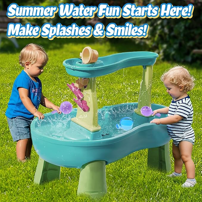 Small Soft Bath Toys for Toddlers 1-3 - Super Easy to Clean Water Table Toys Baby Tub Swimming Pool Toy Fun Tactile Training Newborn Gifts, 3Packs (Blue)