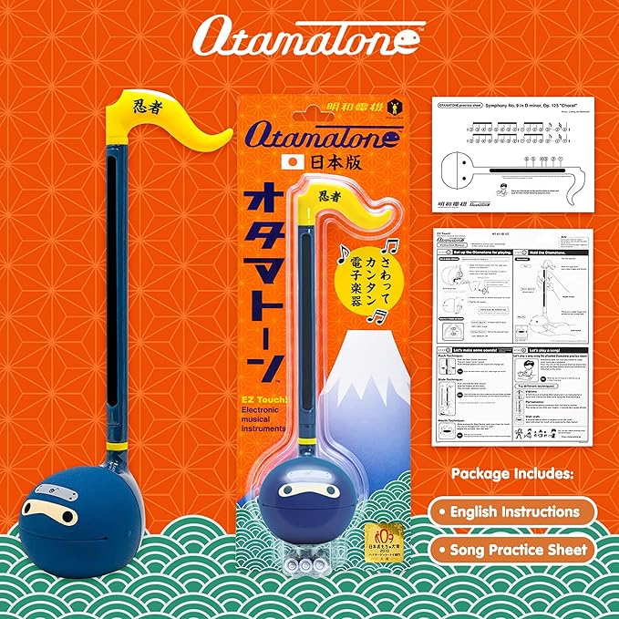 Otamatone Japanese Electronic Musical Instrument Portable Music Synthesizer from Japan by Maywa Denki Studio Award Winning, Educational Fun Gift for Children, Teens & Adults - Ninja & Hatsune Miku