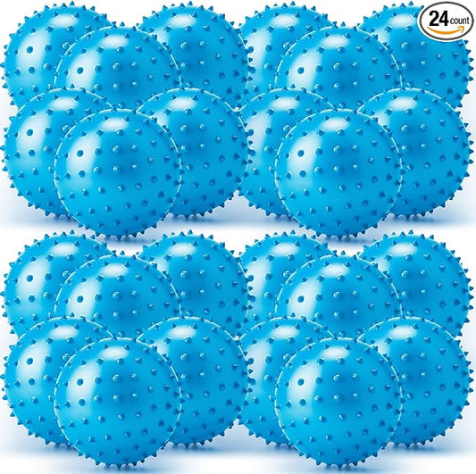 Jerify Knobby Balls Bouncy Spiky Sensory Ball Bulk Soft Inflatable Massage Stress Plastic Toy for School Party Play Indoor Outdoor