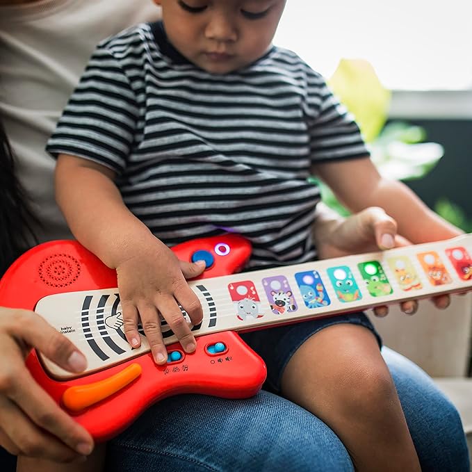 Baby Einstein Together in Tune Piano & Guitar Bundle, Safe Wireless Wooden Musical Toddler Toys, Magic Touch, 6 Months+