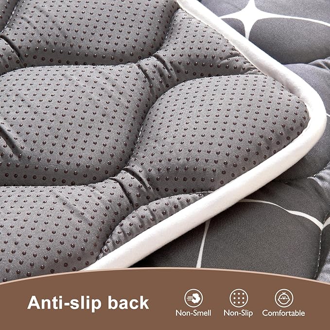Baby Play Mat - 71" X 59",Premium Thicker Foam One-Piece Machine Washable, Extra Large Anti-Slip Soft Cushioning Foam Playmats for Babies and Toddlers, Foldable Baby Crawling Mat for Playpen