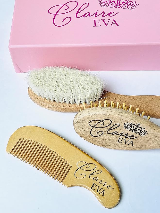 Personalized Wooden Baby Brush Set | Wooden Baby Brush and Comb Set| Personalized Baby Gift | Personalized Baby Gift Girls Girls | Princess Crown