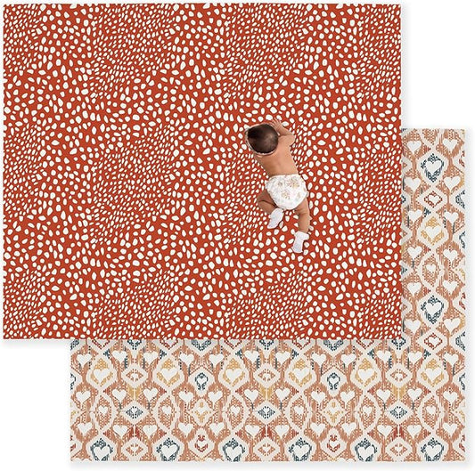JumpOff Jo Foldable Foam Play Mat – Large Waterproof Baby & Toddler Activity Floor Mat, Double-Sided 70 x 59 Inch Play Surface