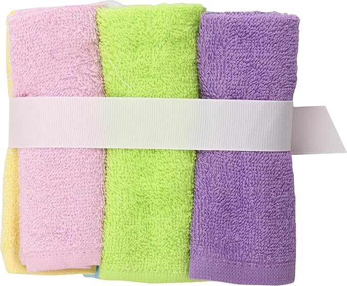 Luvable Friends Unisex Baby Super Soft Cotton Washcloths, Pink, One Size (Pack of 2)