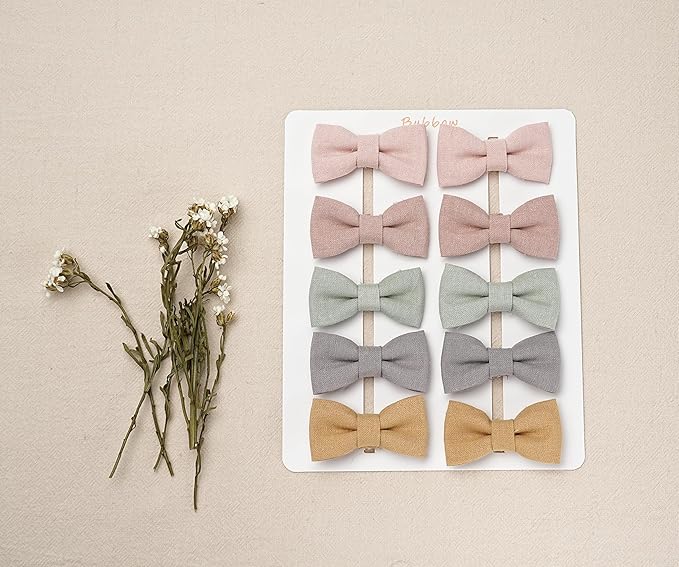FANCY CLOUDS Baby Hair Clips with Baby Girl Bows,20pc Boutique Handmade Fully Lined Hair Barrettes Hair Accessories for All Age Girls Toddlers Infants
