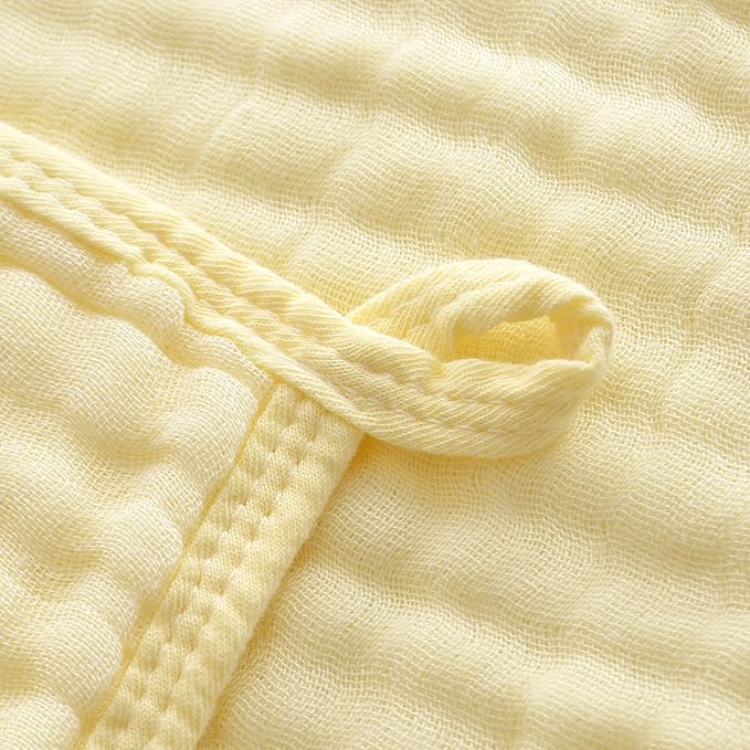 MUKIN Baby Washcloths, Soft Absorbent Cotton Burp Cloths, Burping Cloth for Newborn Sensitive Skin,12x12 inches, 6 Pack (Pink,White,Yellow)